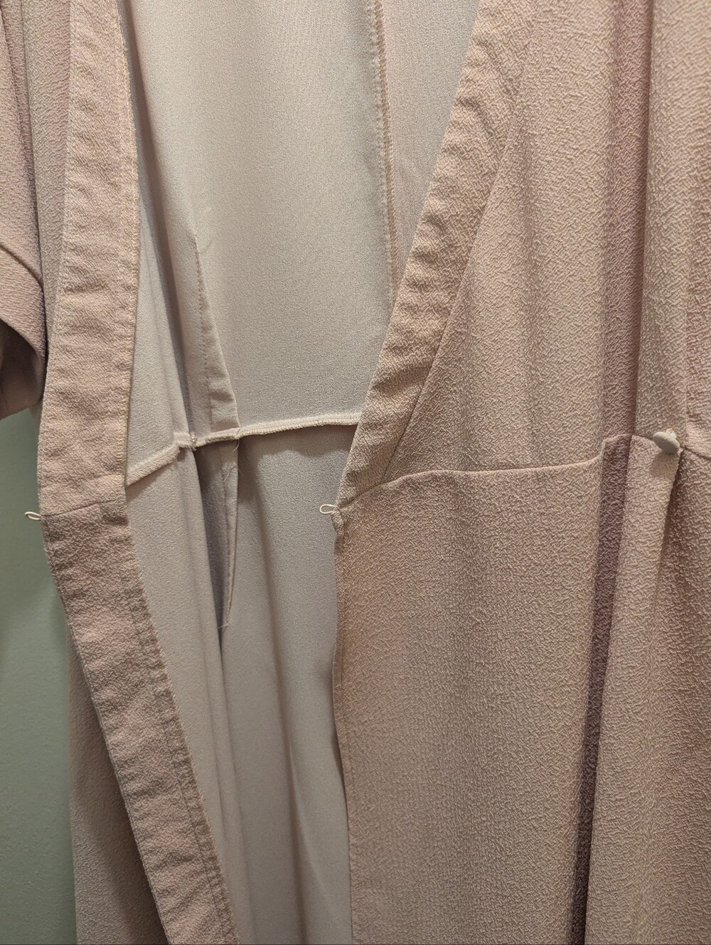 ASOS Closet London Kimono Wrap Tie Dress Blush Pink Midi Short Sleeve- 16 - Picture 15 of 16